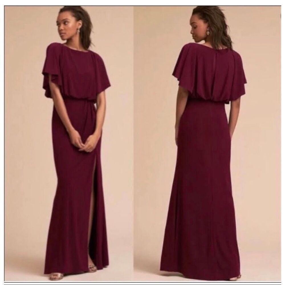 BHLDN Port Wine Lena Dress-4
